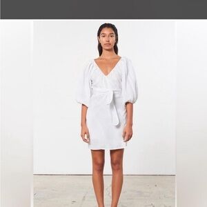 Mara Hoffman Elegant White Long Sleeve Dress
